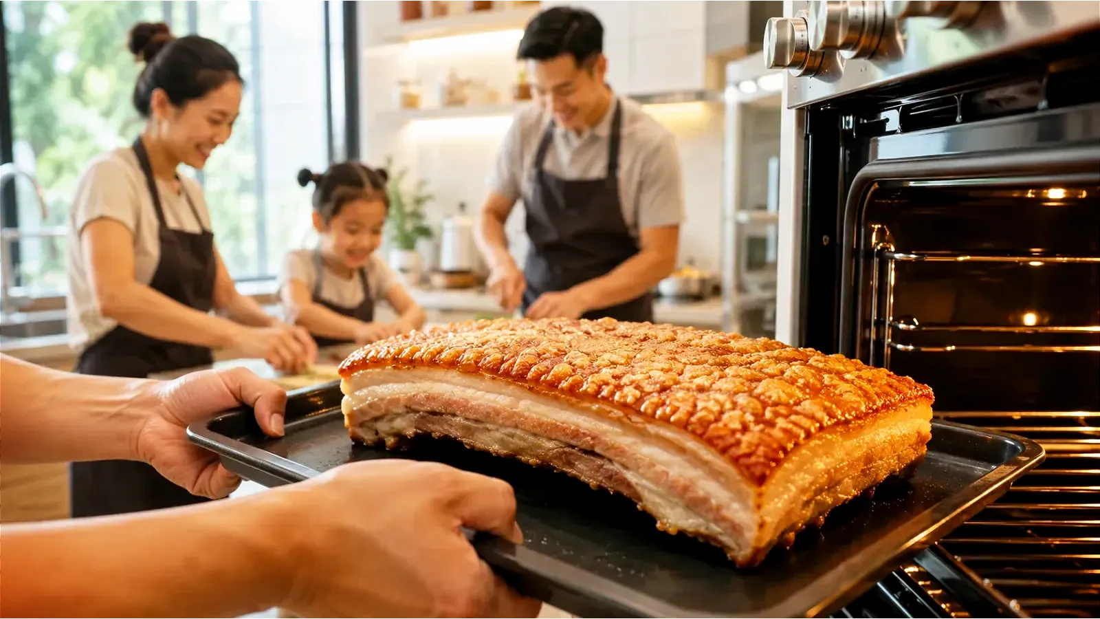 Cách làm heo quay da giòn bằng lò nướng tại nhà